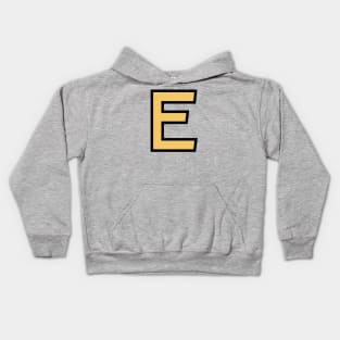 Funky Yellow Letter E Kids Hoodie